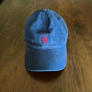 Vintage U.S POLO ASSN. Baseball Cap (Navy & Red)